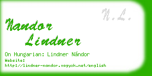 nandor lindner business card
